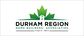 A logo of durham region, the builders ' association.