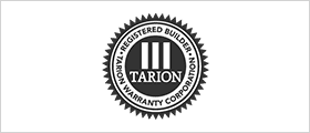 A seal that says registered builder, taron warranty corporation.