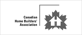 A logo of canadian builders association