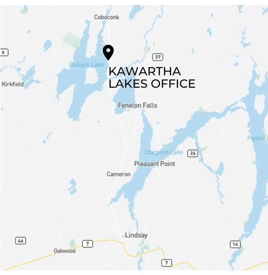A map of the kawartha lakes office